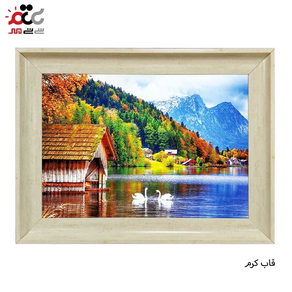 تابلو فرش طرح قو کد 10064 سایز 60×40 سانتی متری