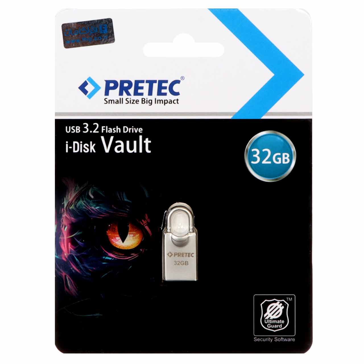 Pretec Vault USB 3.2 Flash Memory - 32GB - نقره ای (گارانتی فراگامان)