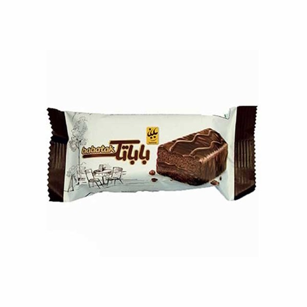 کیک دولایه اسفنجی ساده و کاکائویی باباتک بابانا 70 گرمی