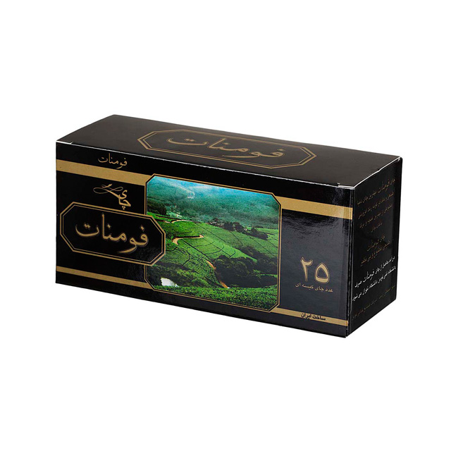 چای سیاه لفاف دار کیسه ای فومنات بسته 25 عددی