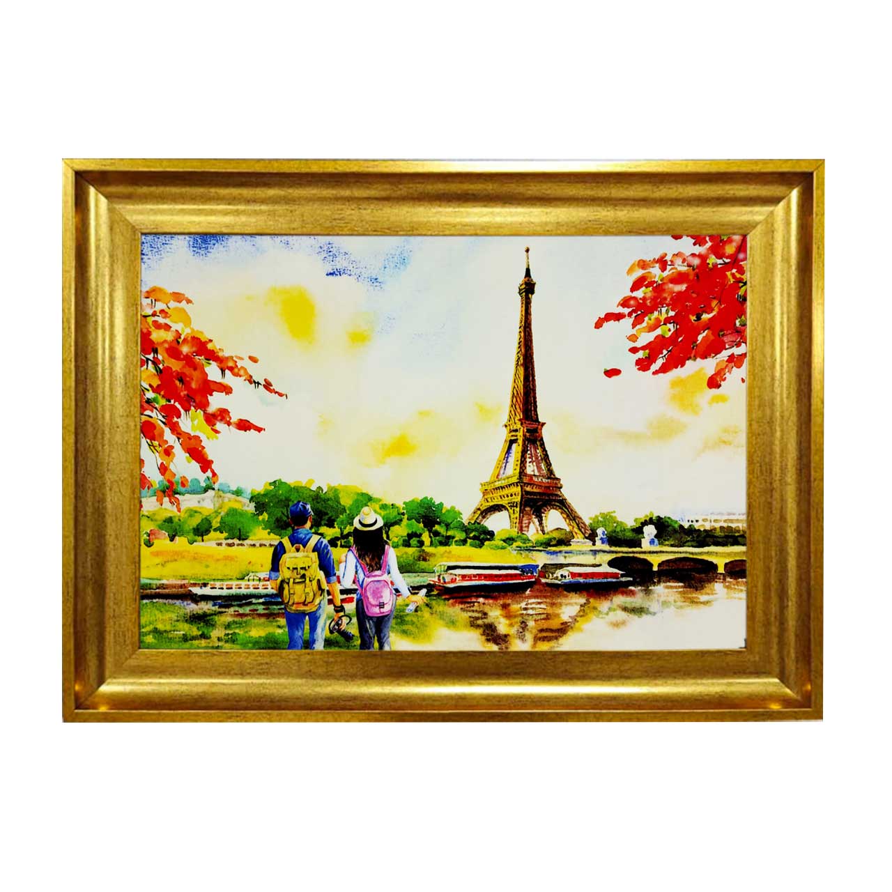 تابلو فرش چاپی طرح ایفل کد 10115 سایز 50×50 سانتی متری