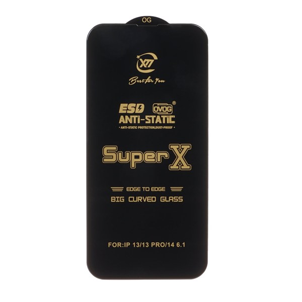 محافظ صفحه نمایش آنتی استاتیک Full Cover Super X مدل Apple iPhone 13 / iPhone 13 Pro / iPhone 14 / 16e