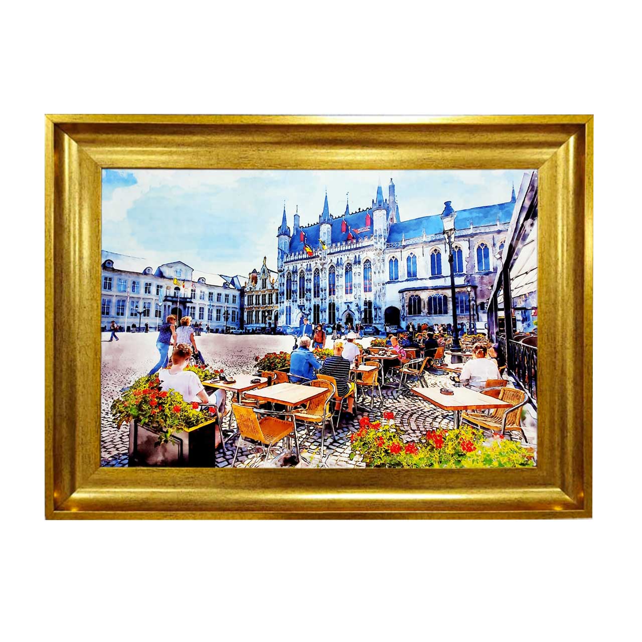 تابلو فرش چاپی طرح رستوران کد 10201 سایز 50×50 سانتی متری