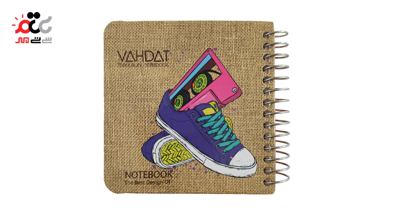 دفترچه یادداشت سیمی مربع  وحدت 100 برگ