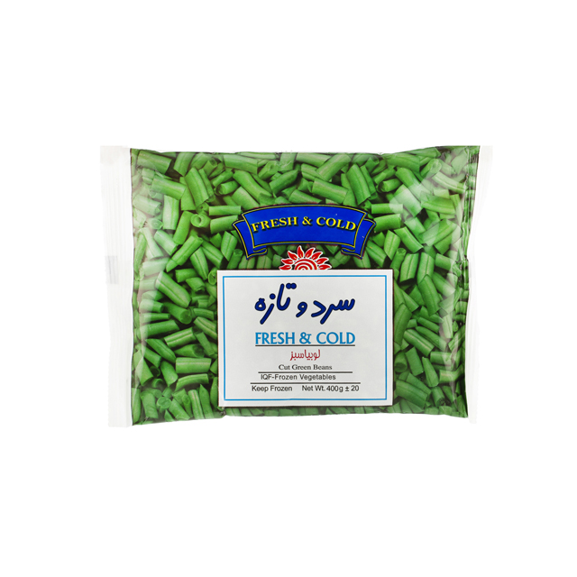 لوبیا سبز منجمد سرد و تازه 400 گرمی
