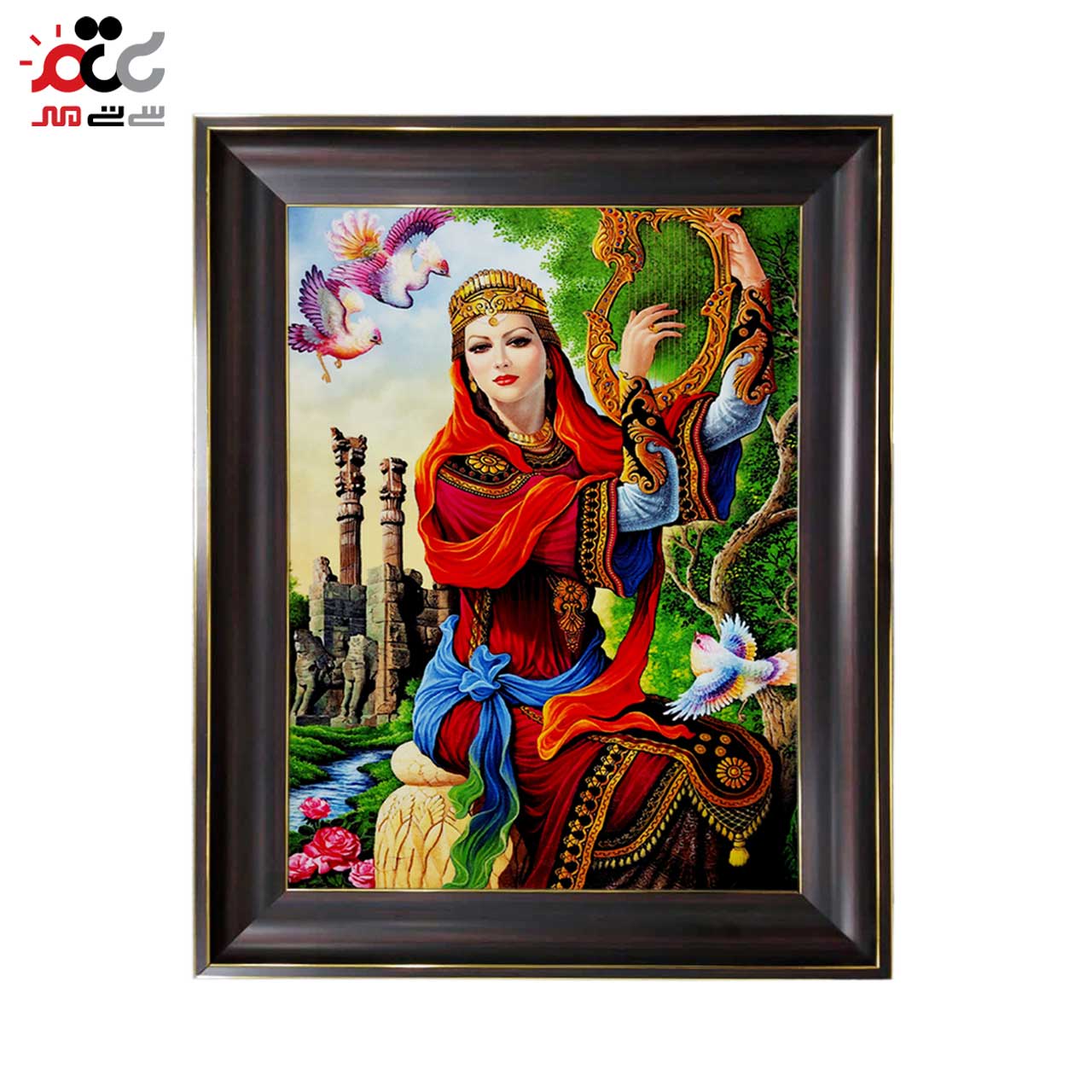 تابلو فرش چاپی طرح هخامنش کد 13002 سایز 50×50 سانتی متری