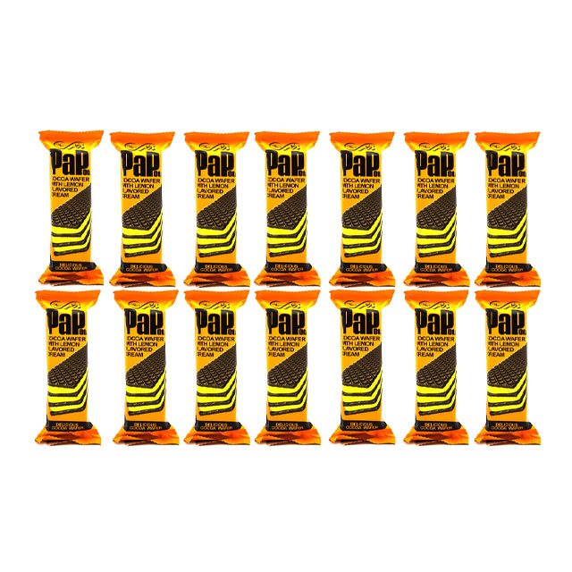 ویفر کاکائویی با کرم لیمو پاپوتا نظری 50 گرمی بسته 24 عددی