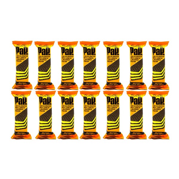 ویفر کاکائویی با کرم لیمو پاپوتا نظری 50 گرمی بسته 24 عددی