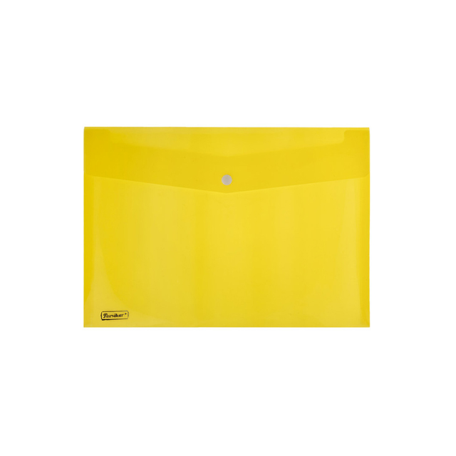 پوشه دکمه دار پارسیکار رنگ زرد سایز A4
