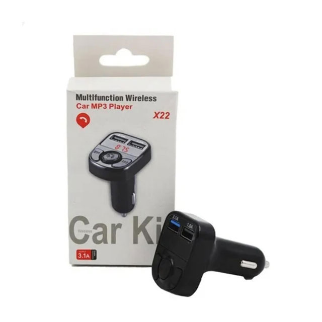 شارژر فندکی + FM Player بلوتوثی X22