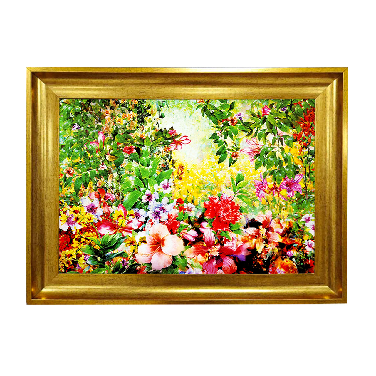 تابلو فرش چاپی طرح گل کد 12029 سایز 50×50 سانتی متری