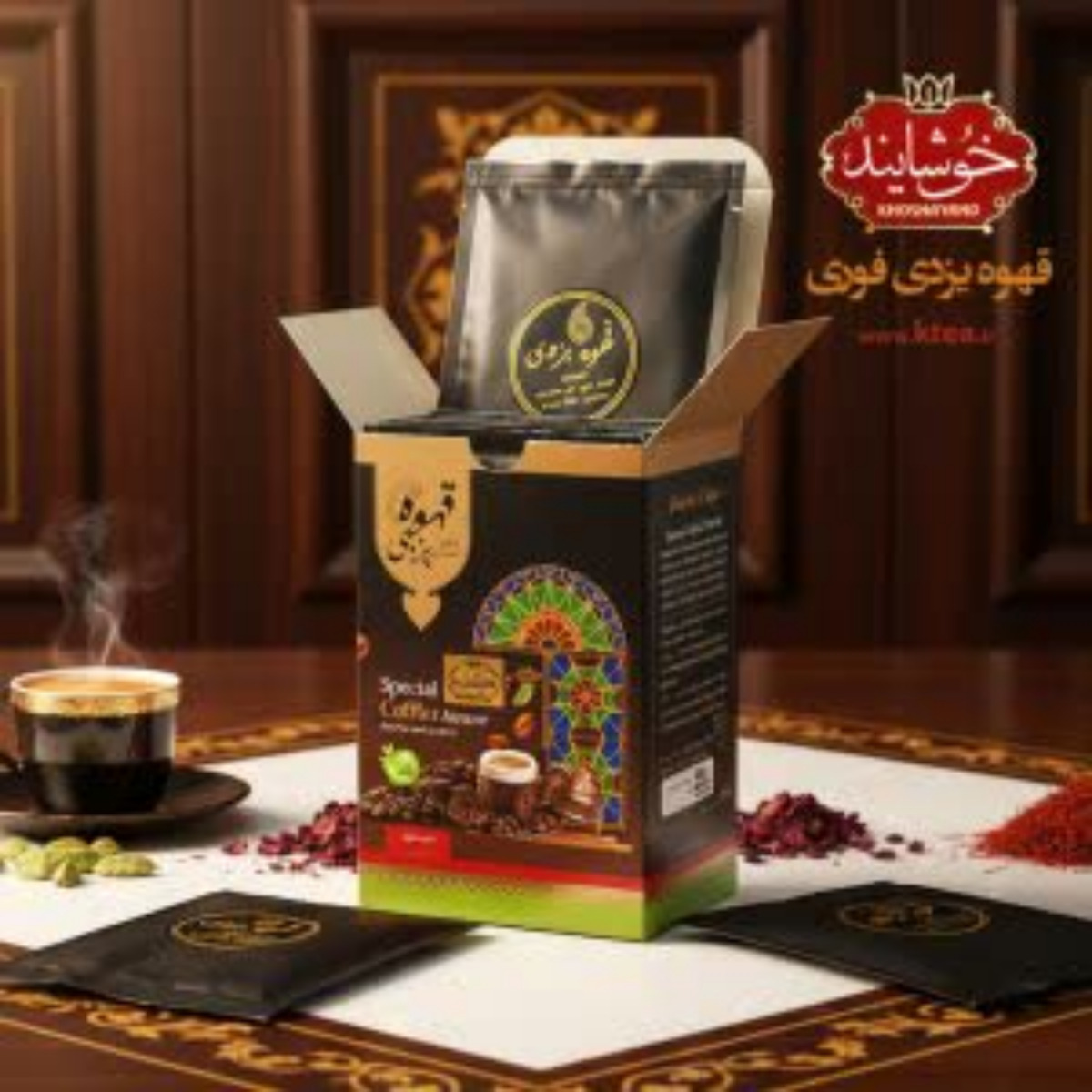پودر قهوه یزدی ساشه ای بسته 12 عددی