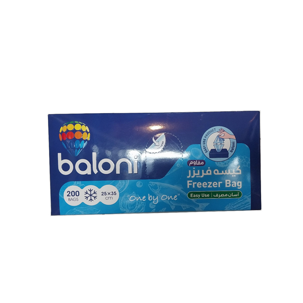 کیسه فریزر آسان مصرف بالونی سایز 25×35 سانتی متر بسته 200 عددی