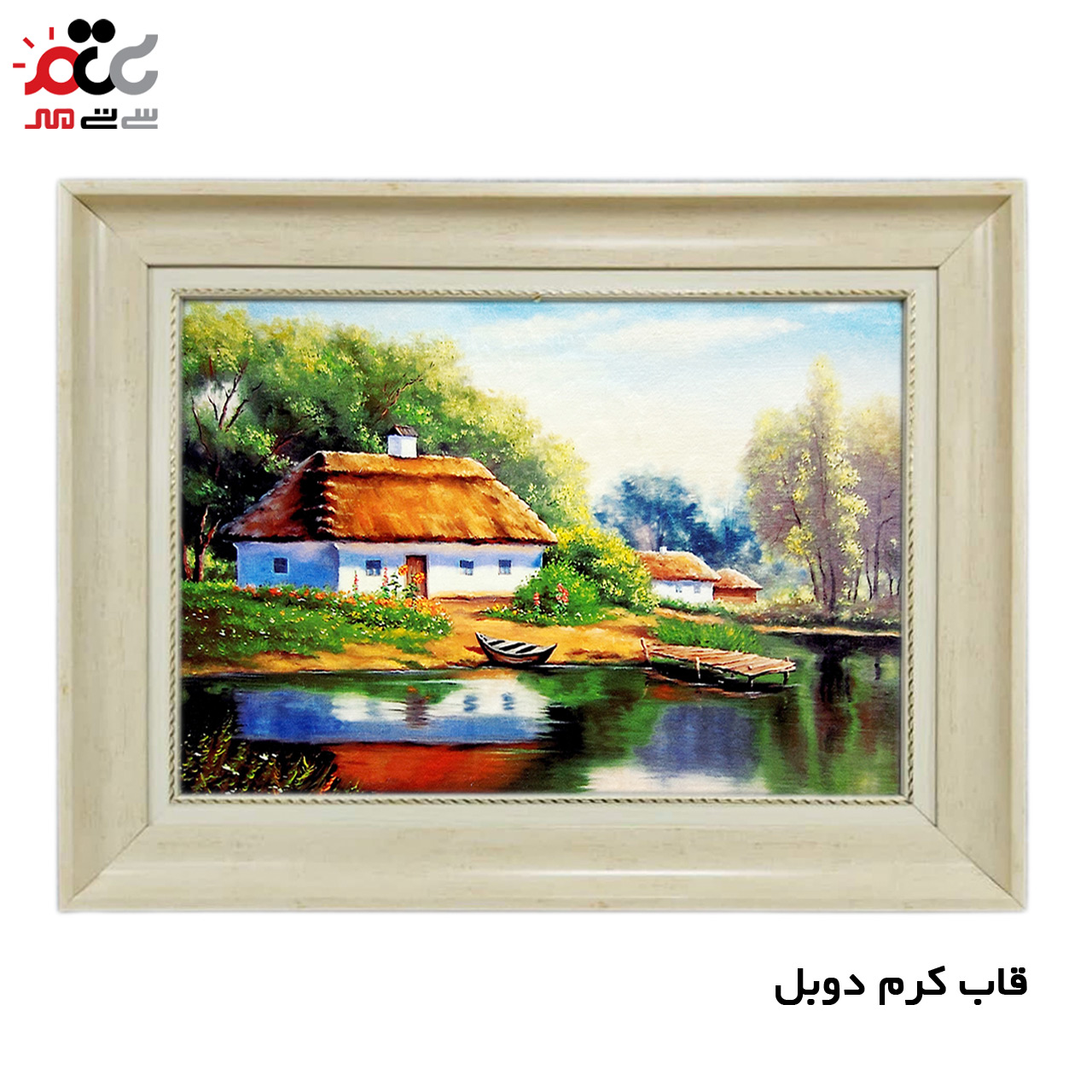 تابلو فرش چاپی طرح دریاچه کد 10257 سایز 100×70 سانتی متری