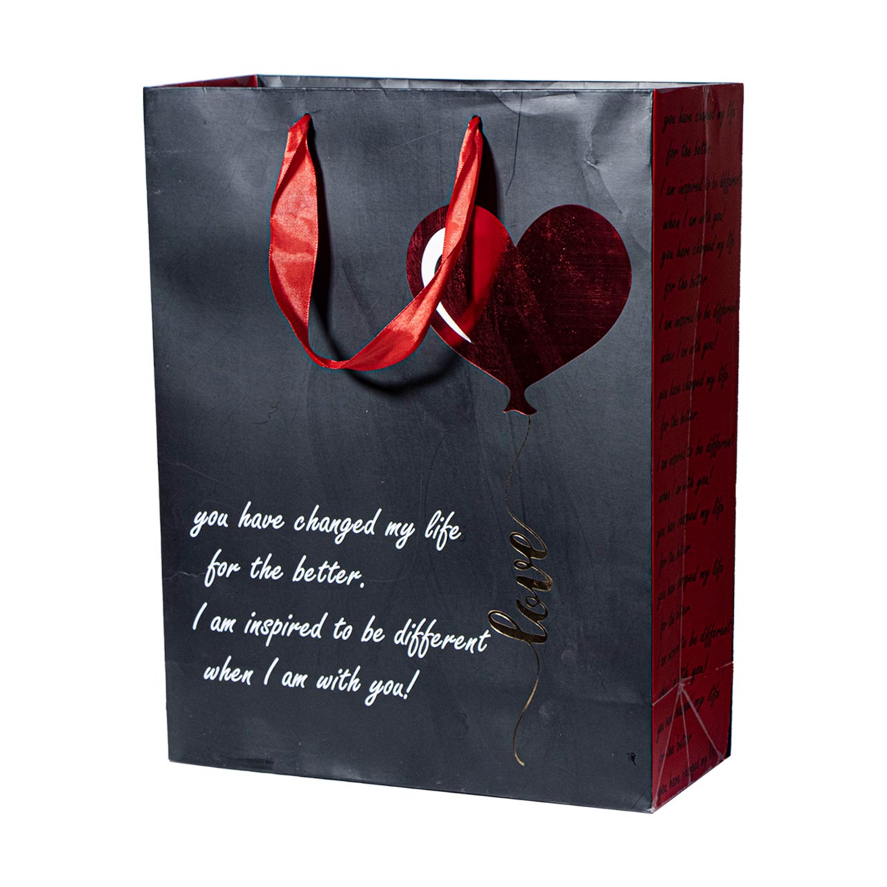 ساک دستی گلاسه طرح عاشقانه