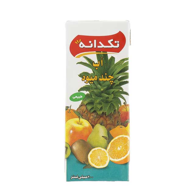 نکتار آب چند میوه تکدانه 200 میلی لیتری