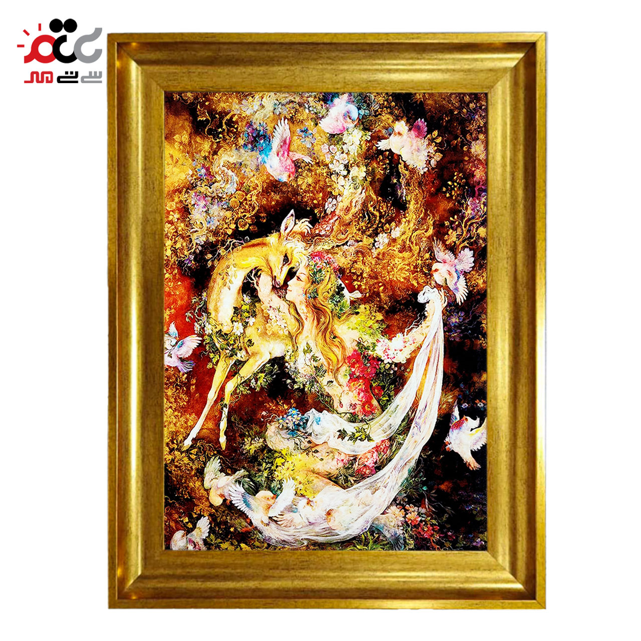 تابلو فرش چاپی طرح مینیاتوری کد 16006 سایز 40×60 سانتی متری