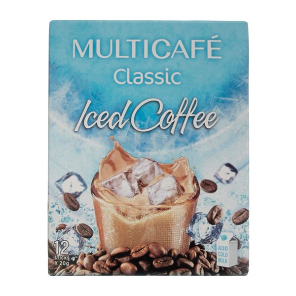 پودر کافی میکس مولتی کافه مدل iced coffe کلاسیک بسته 12 عددی