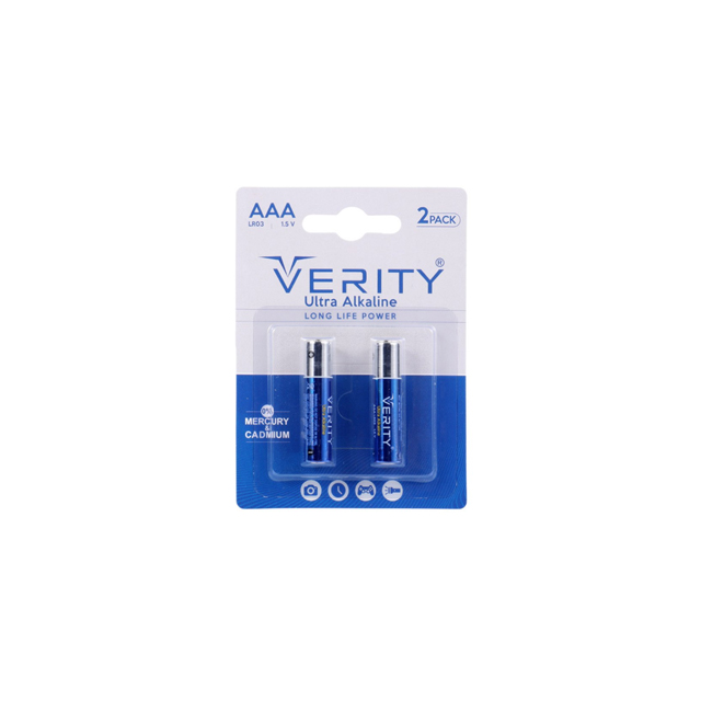 باتری دوتایی نیم قلمی Verity Ultra Alkaline LR03 1.5V AAA