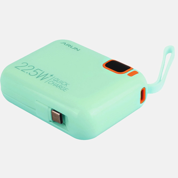 پاوربانک فست شارژ Arun 10000mAh مدل DX03 22.5W - سبز پاستیلی (گارانتی IPM)