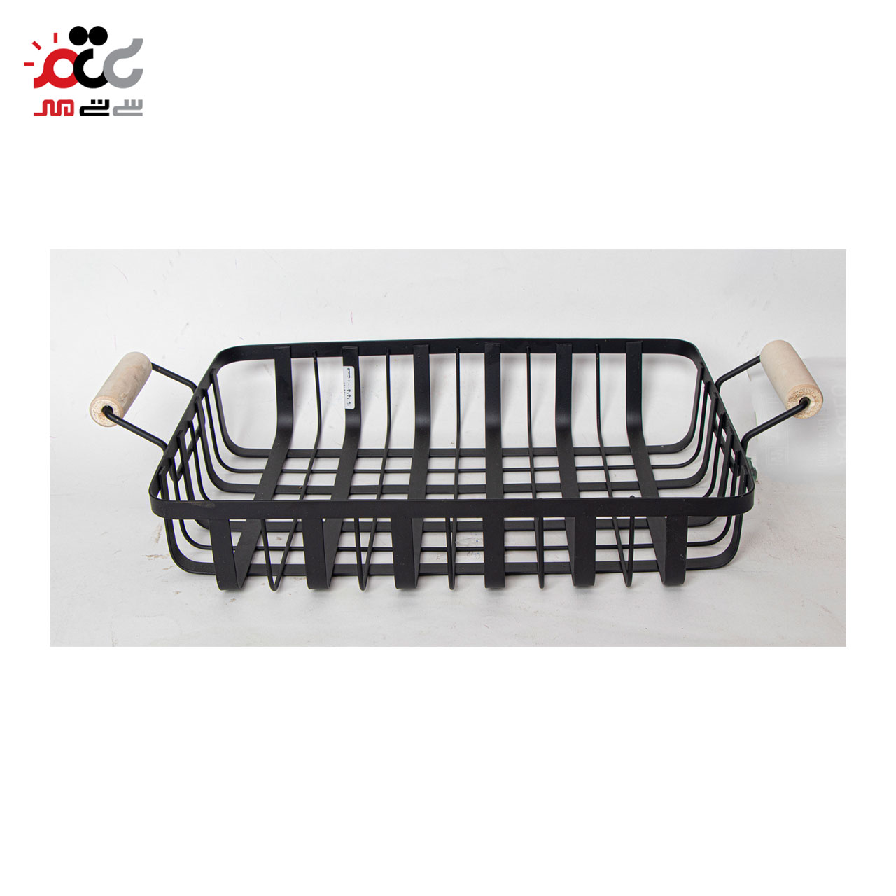 سبد میوه فلزی مدل مستطیل دسته دار