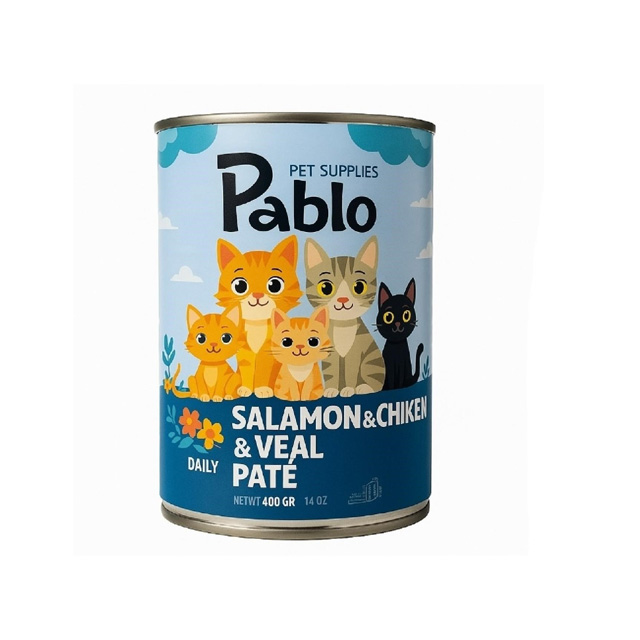 کنسرو پابلو مخصوص گربه حجم 400 گرمی