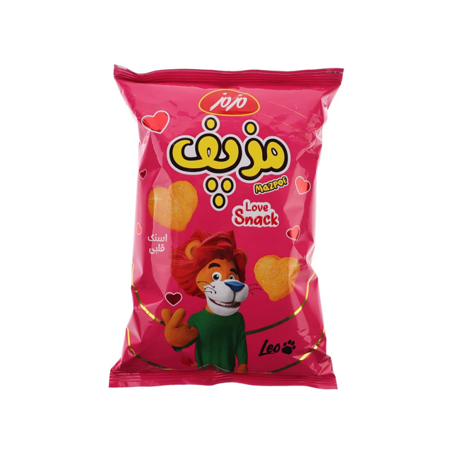 اسنک مزپف قلبی مزمز با طعم پنیر 50 گرمی