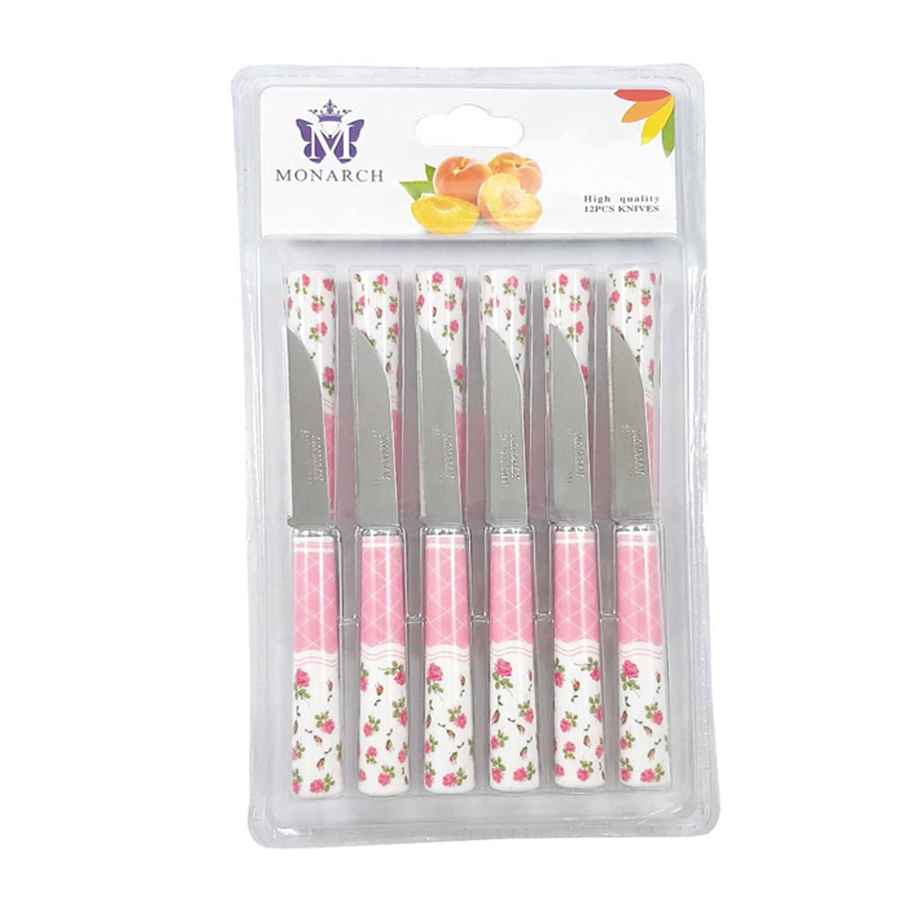 چاقو میوه خوری مونارچ کد M1 بسته 12 عددی 
