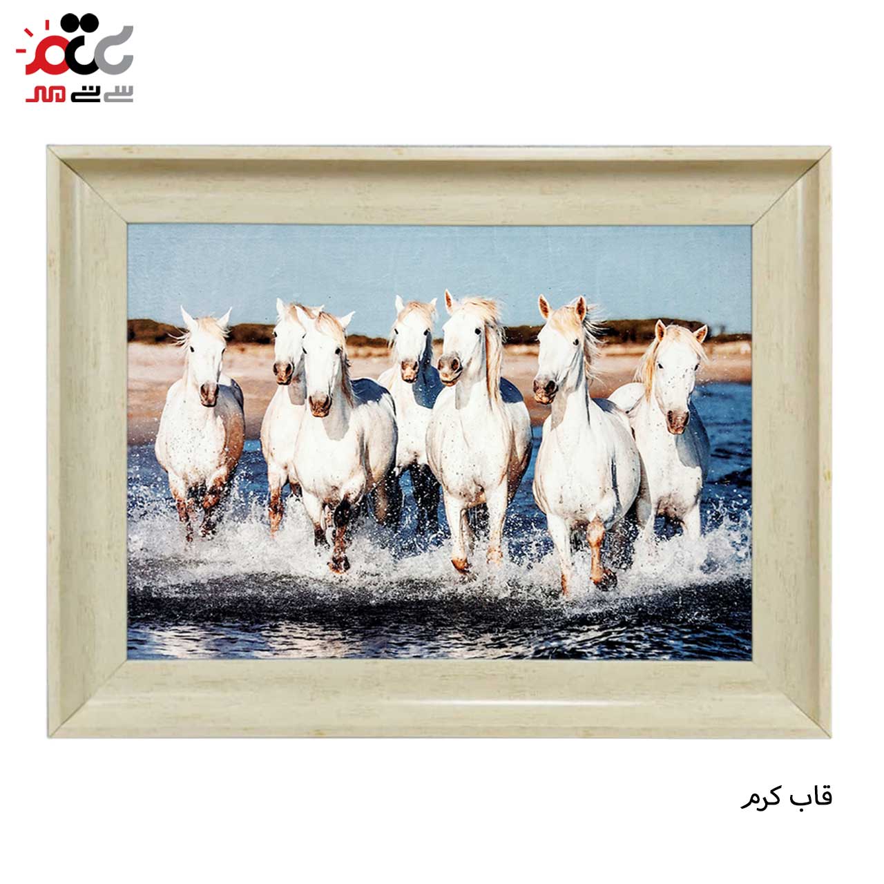 تابلو فرش چاپی طرح اسب کد 14048 سایز 50×35 سانتی متری