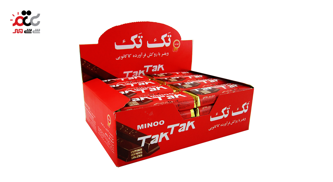 ویفر شکلاتی تک تک مینو 18 گرمی بسته 40 عددی