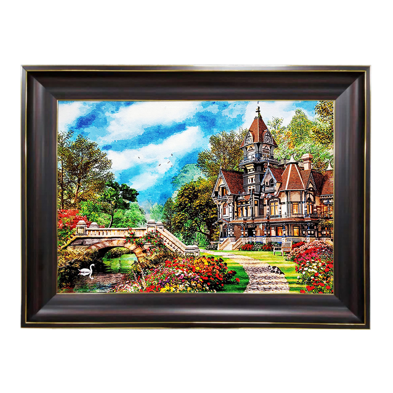 تابلو فرش چاپی طرح منظره کد 10134 سایز 60×40 سانتی متری