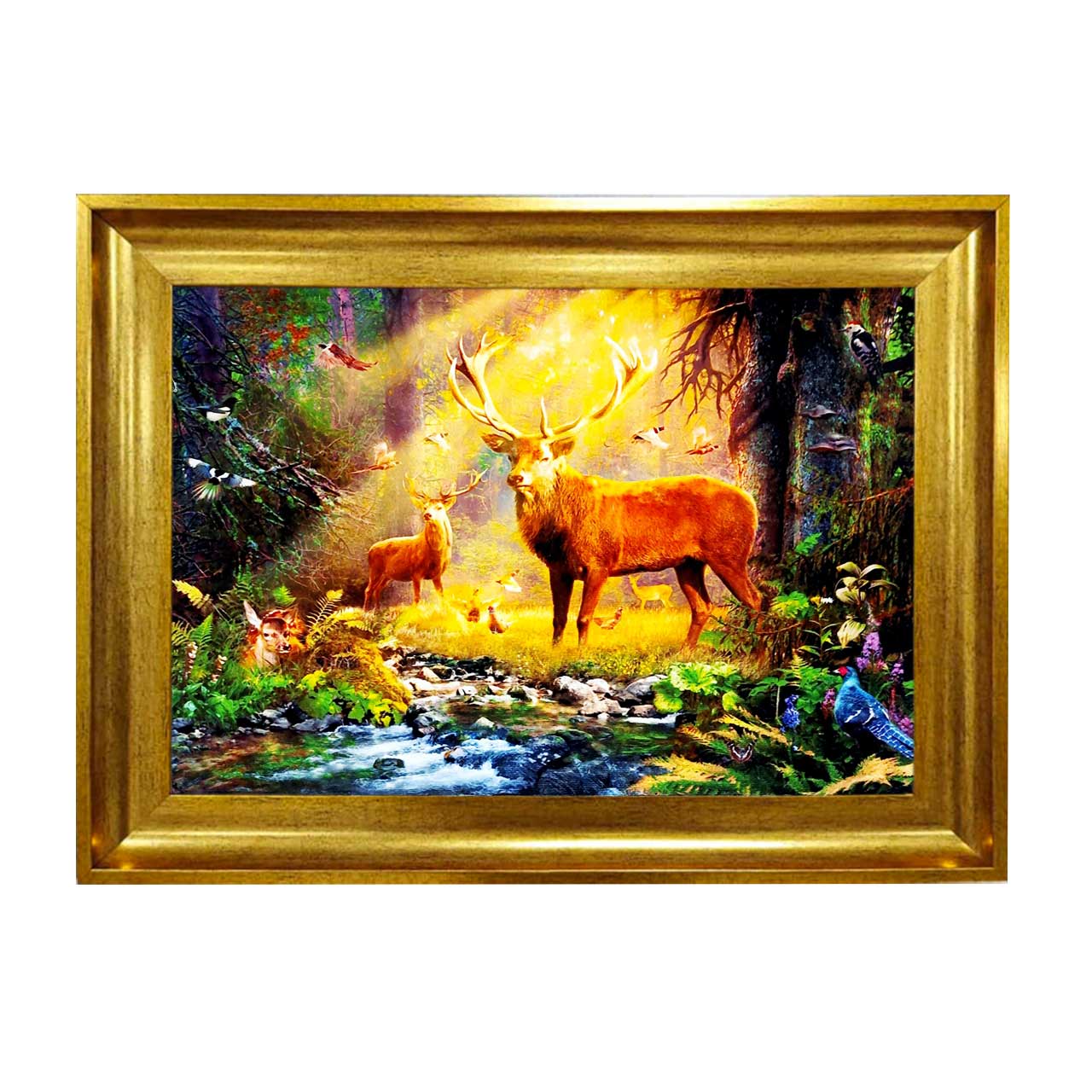 تابلو فرش چاپی طرح جنگل کد 14061 سایز 50×50 سانتی متری