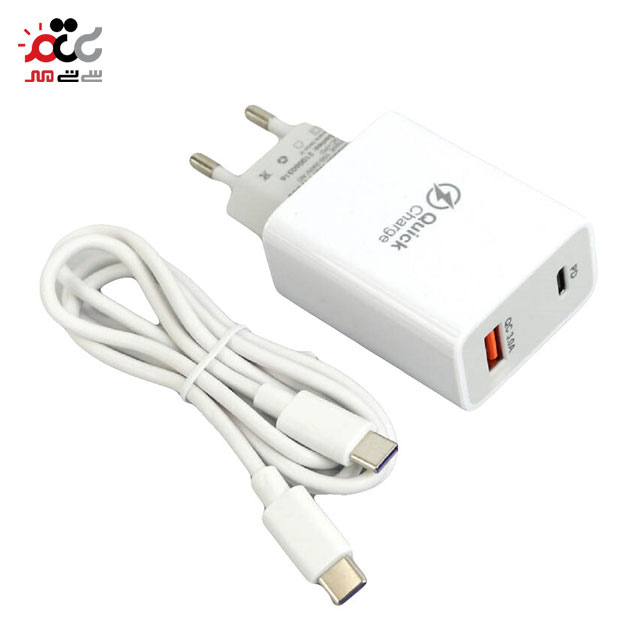 شارژر دیواری تسکو مدل TTC 60 به همراه کابل تبدیل USB-C