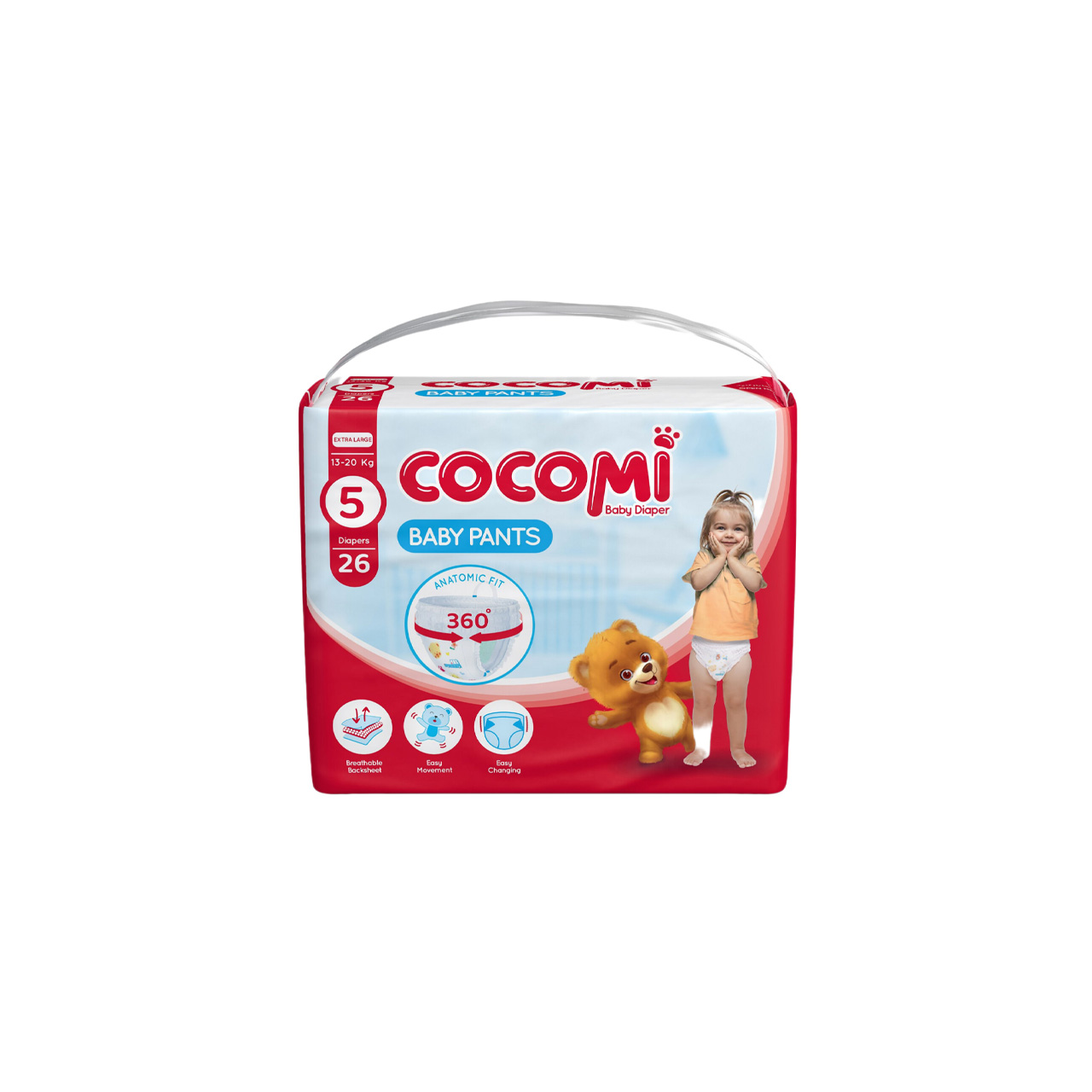 پوشک کودک شورتی کوکومی سایز 5 تعداد 26 عددی