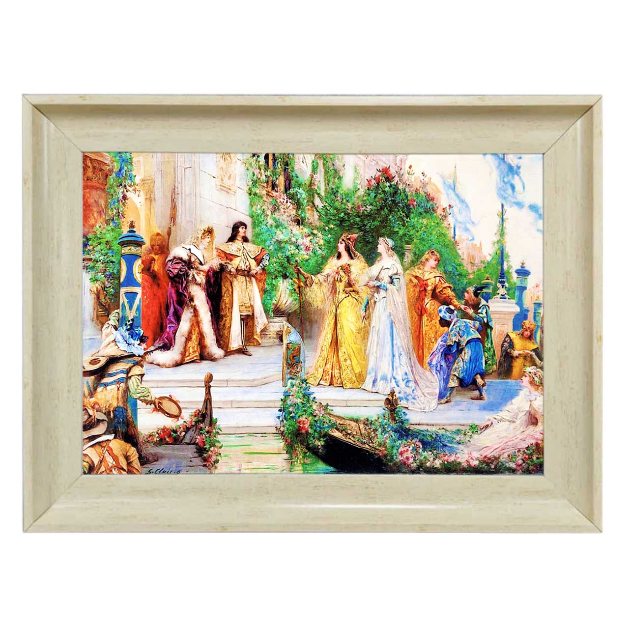 تابلو فرش چاپی طرح ملکه کد 11069 سایز 70×50 سانتی متری