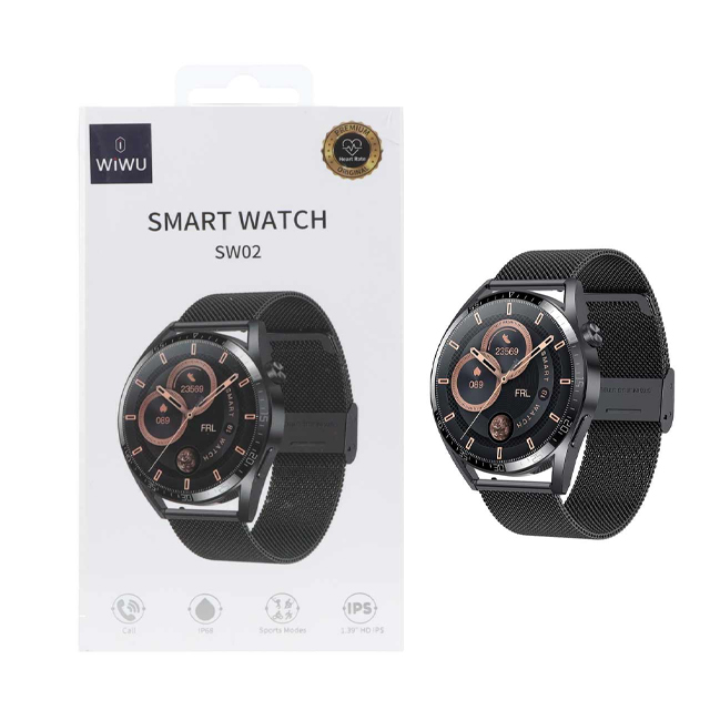 ساعت هوشمند Wiwu Smart Watch مشکی مدل SW02