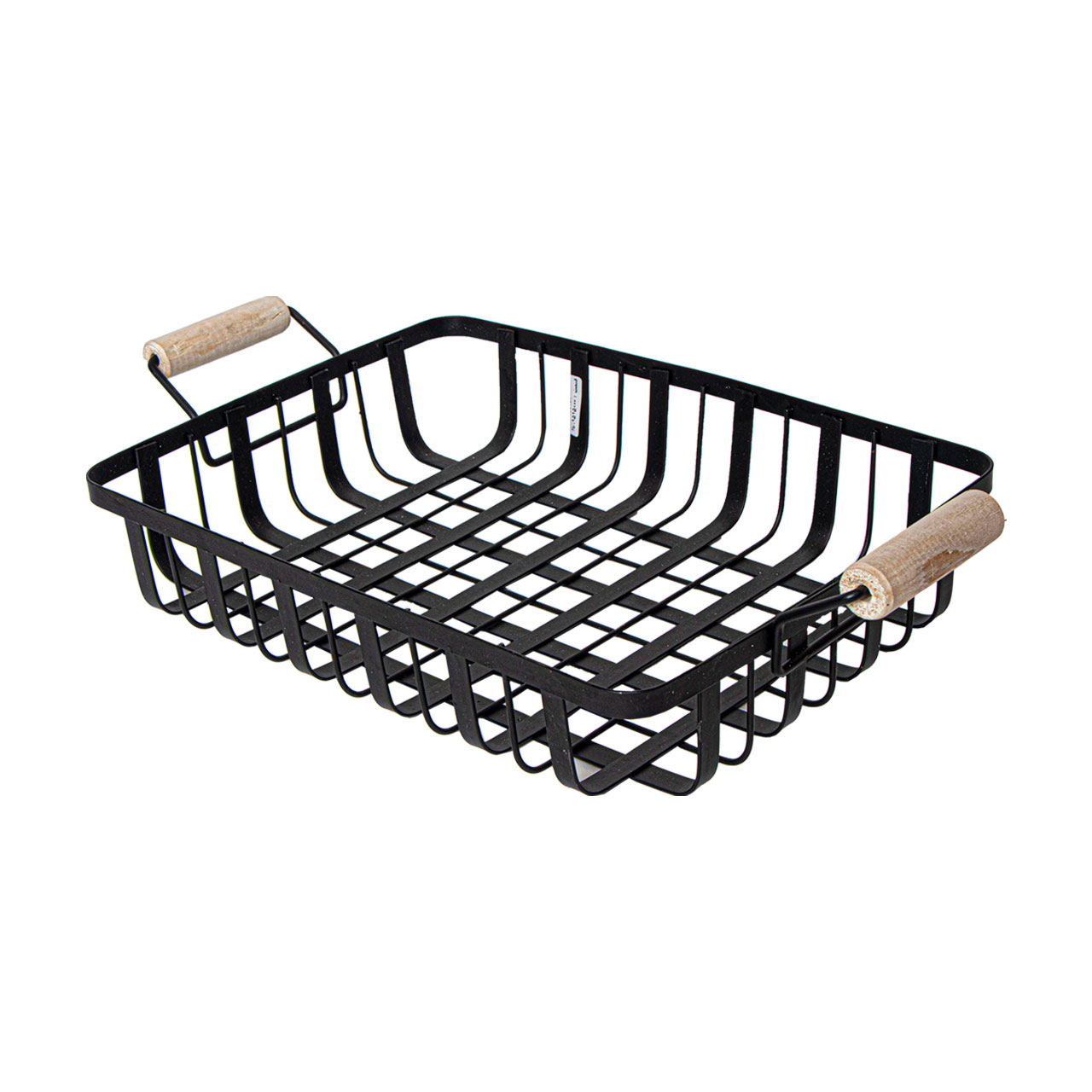 سبد میوه فلزی مدل مستطیل دسته دار