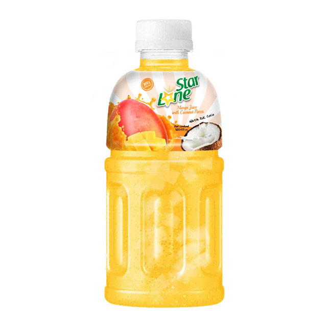 نوشیدنی انبه حاوی تکه های نارگیل لون استار 320 میلی لیتری