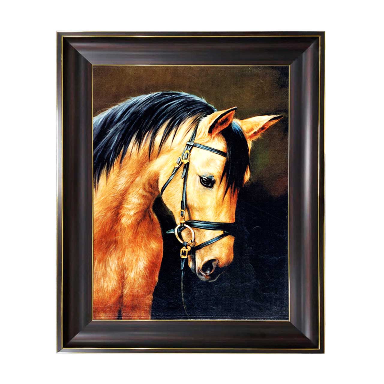 تابلو فرش چاپی طرح اسب کد 14300 سایز 70×50 سانتی متری