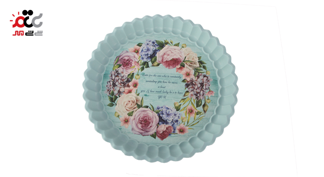 سینی پلاستیکی گرد طرح دار کد 332