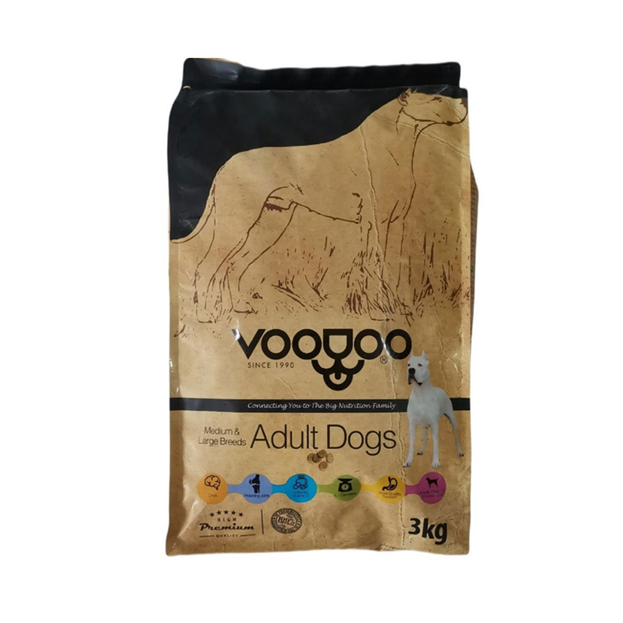 غذای خشک سگ وودو مدل Large Adult وزن 3 کیلوگرمی