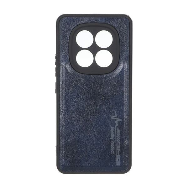 قاب طرح چرم AMG محافظ لنزدار Xiaomi Redmi Note 15 Pro 4G - سرمه ای
