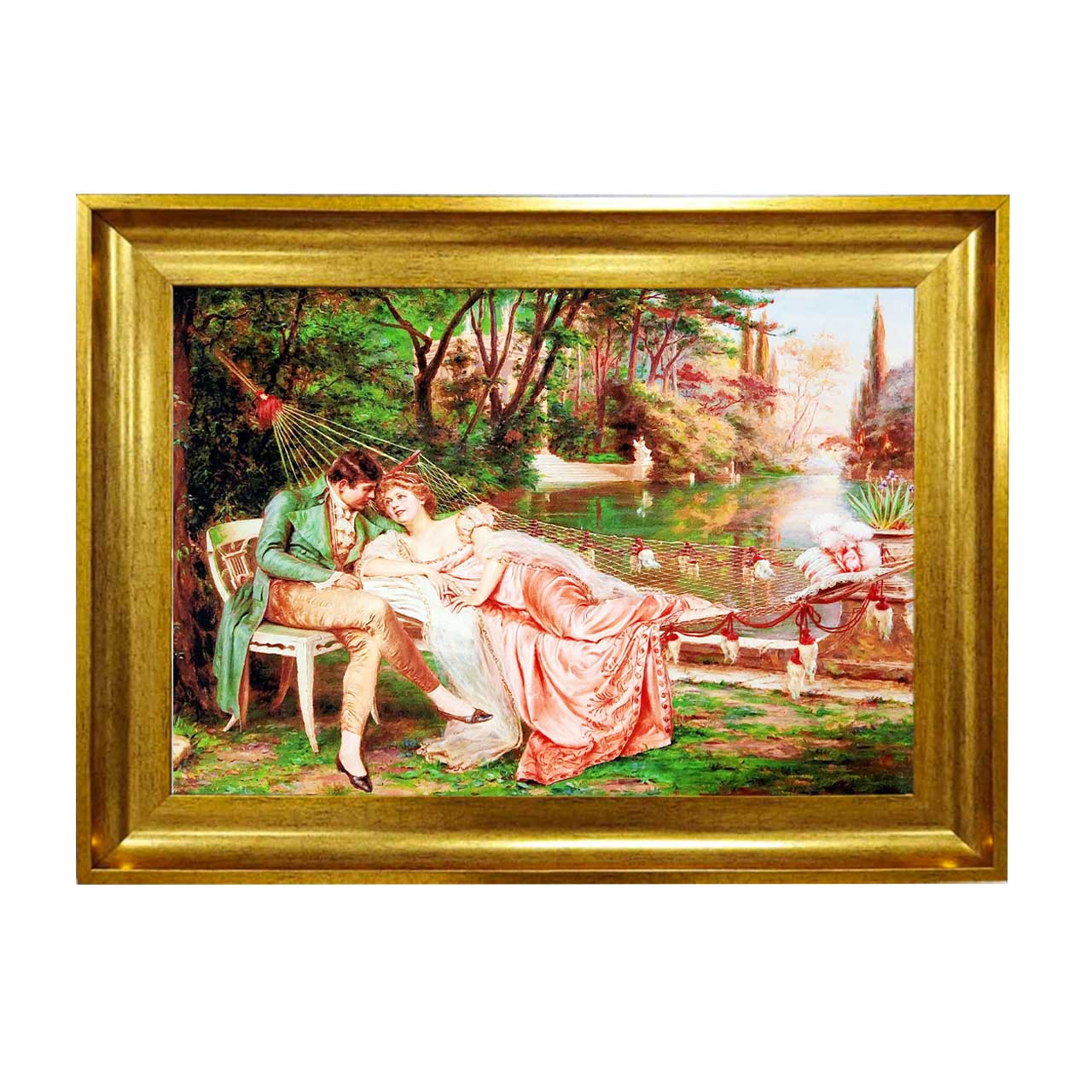 تابلو فرش چاپی طرح برکه کد 11051 سایز 50×50 سانتی متری