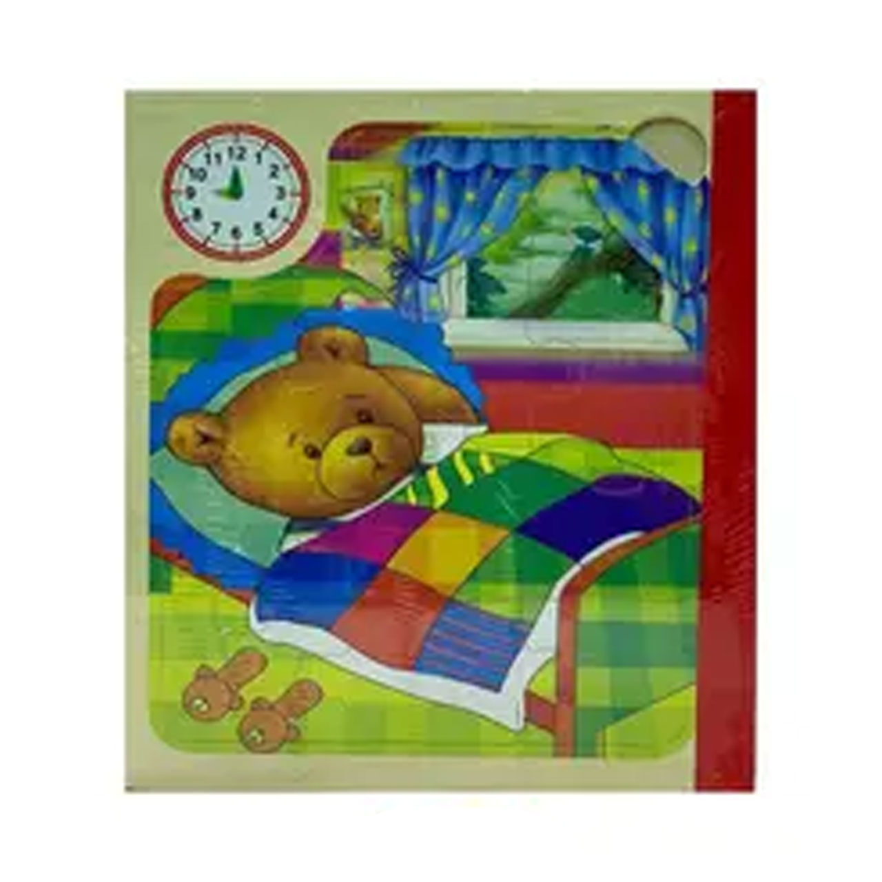 بهترین پازل چوبی کتابی خرس و ساعت