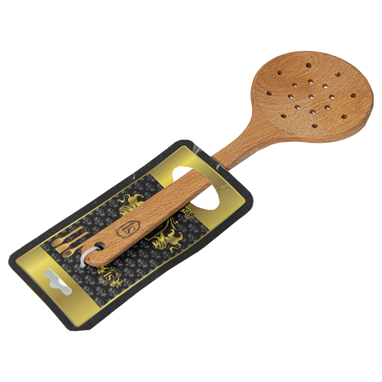 کفگیر چوبی سنگ چین مدل سوراخ دار