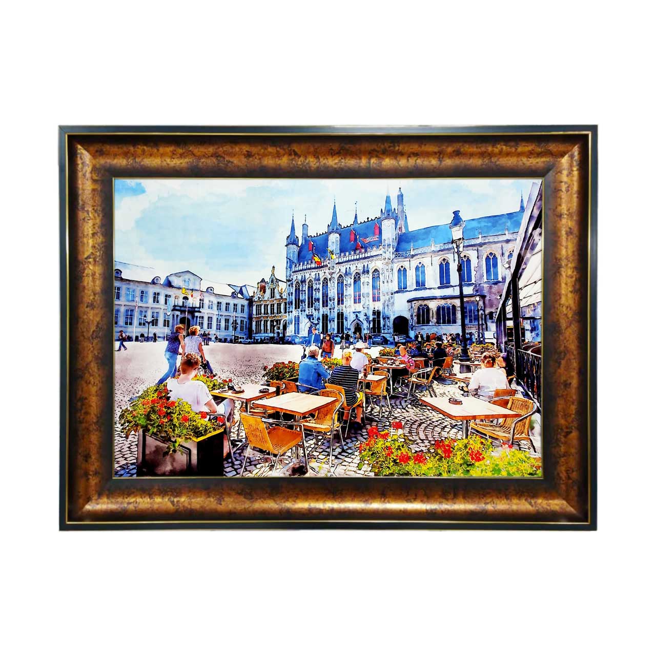 تابلو فرش چاپی طرح رستوران کد 10201 سایز 50×35 سانتی متری