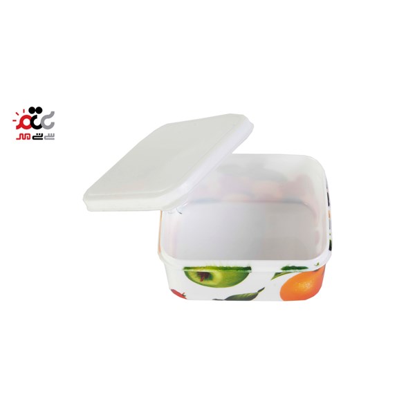 ظرف فریزری مستطیل طرح گلدار سایز بزرگ کد 9134