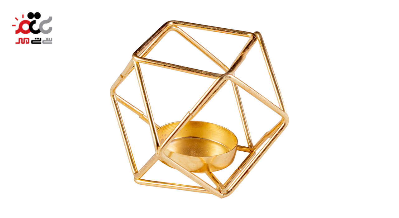 جا شمعی فلزی مدل مکعب