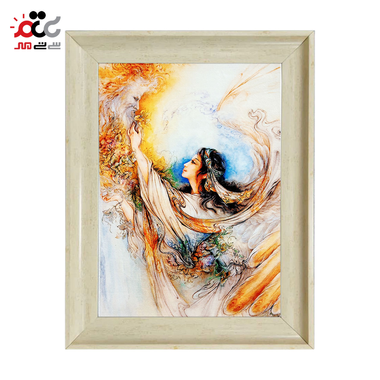 تابلو فرش چاپی طرح مینیاتوری کد 16002 سایز 50×70 سانتی متری