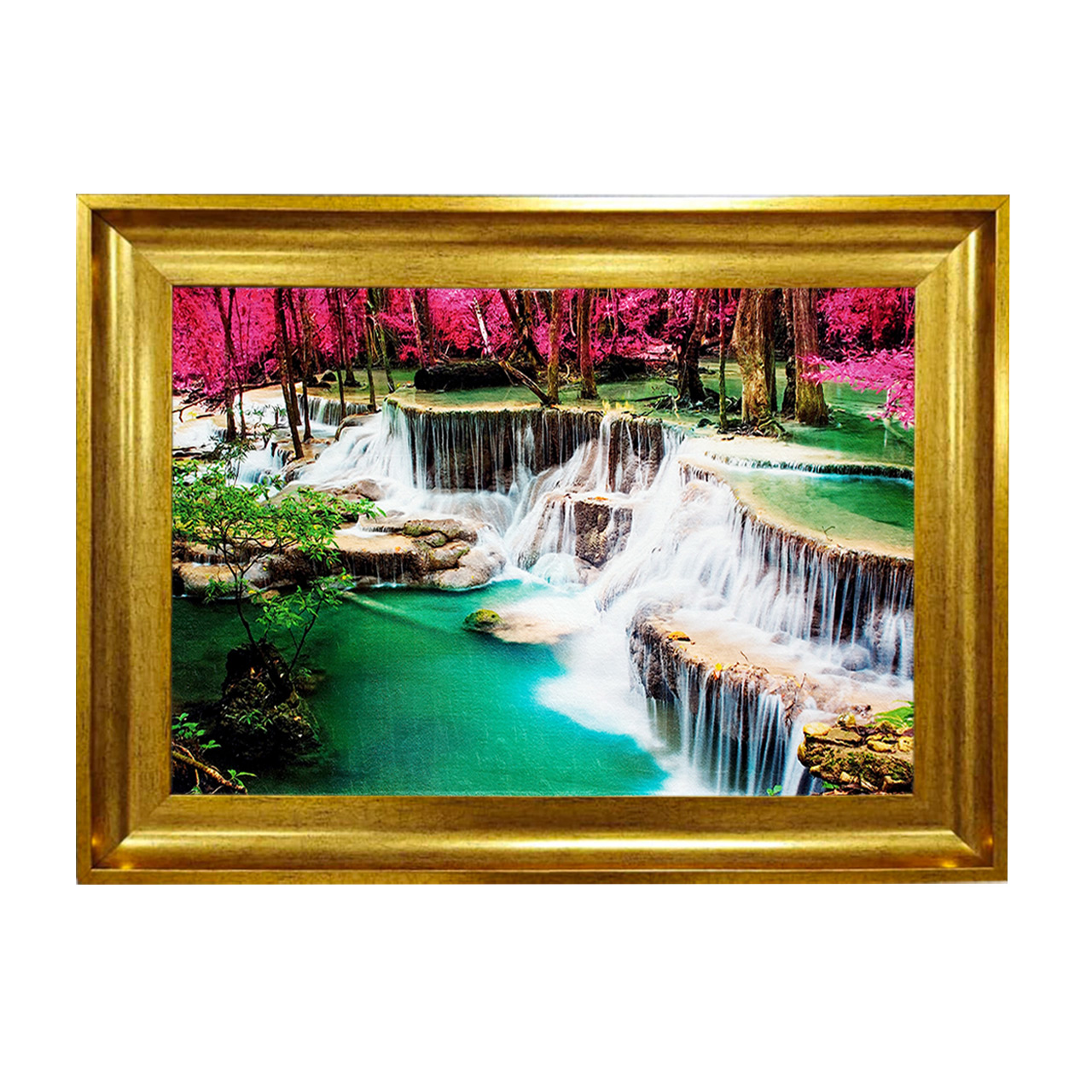 تابلو فرش چاپی طرح آبشار کد 10229 سایز 50×50 سانتی متری